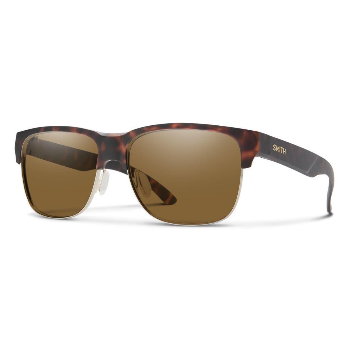 Smith Lowdown Split Sunglasses Matte Tortoise - Chromapop Polarized Brown