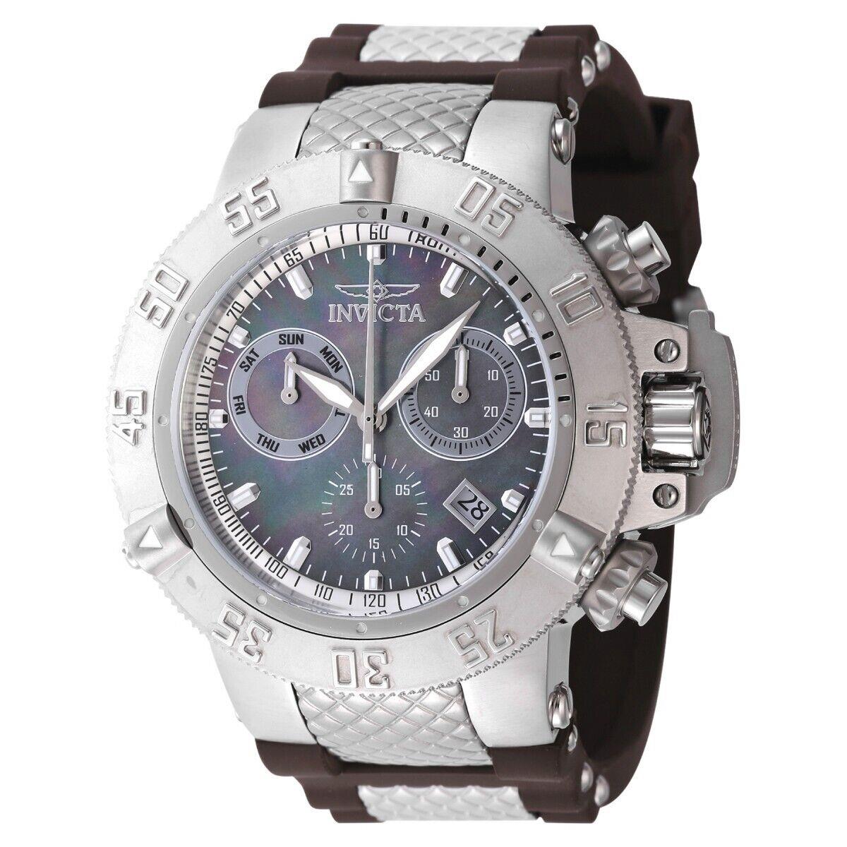 Invicta Subaqua Noma Iii Men`s Bundle w/ Mother of Pearl Dial - 50mm Brown Ste - Aqua, Brown