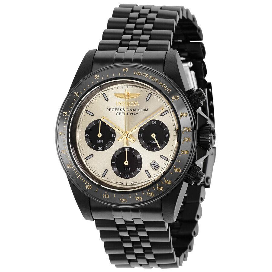 Invicta Speedway Chronograph Quartz Light Gold Dial Men`s Watch 36738