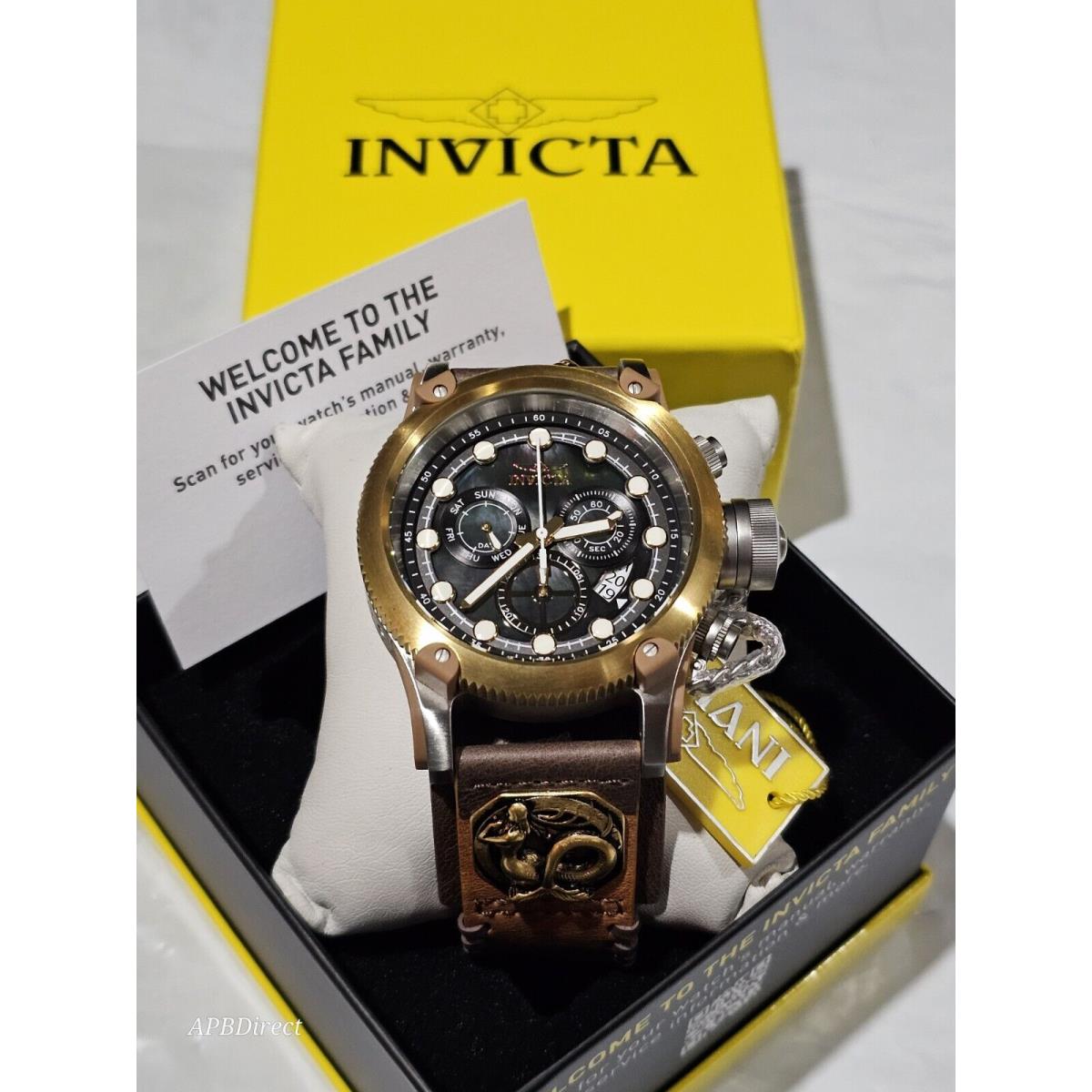 Invicta - Pro Diver - Swiss Z60 Chronograph Sirens Dual Layer Leather Mens Watch