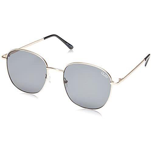 Quay Jezabell Oversized Round Sunglasses - Gold/smoke