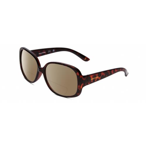 Skechers SE6014 Womens Polarized Bifocal Sunglasses Tortoise Havana Crystal 58mm Brown