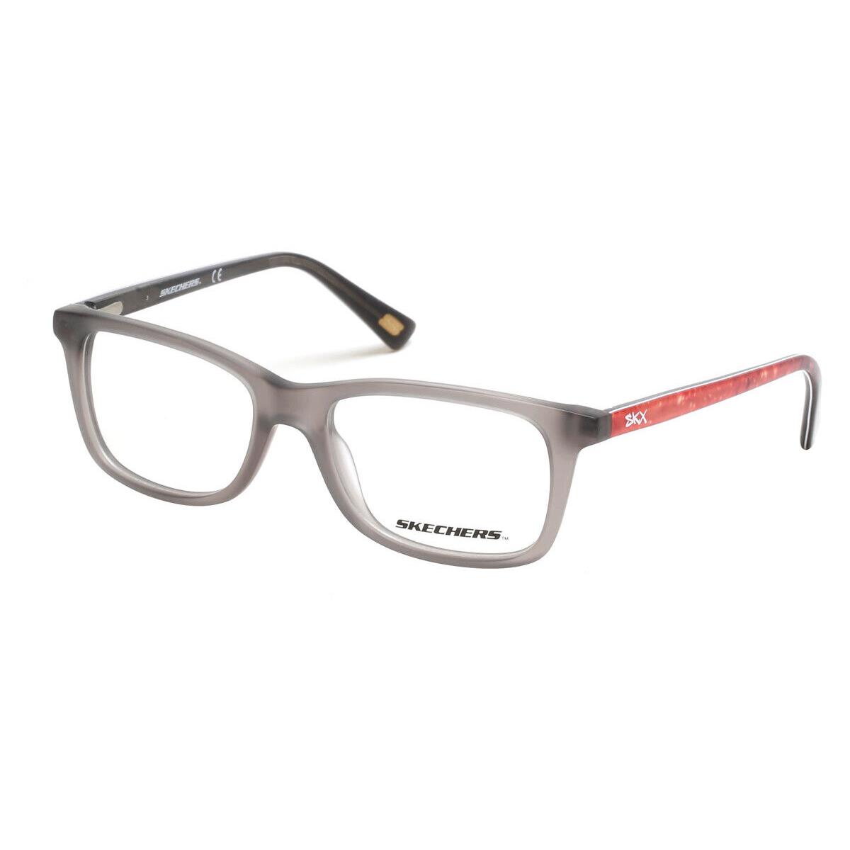 Skechers SE1168 Eyeglasses Matte Crystal Gray Rectangle 47mm