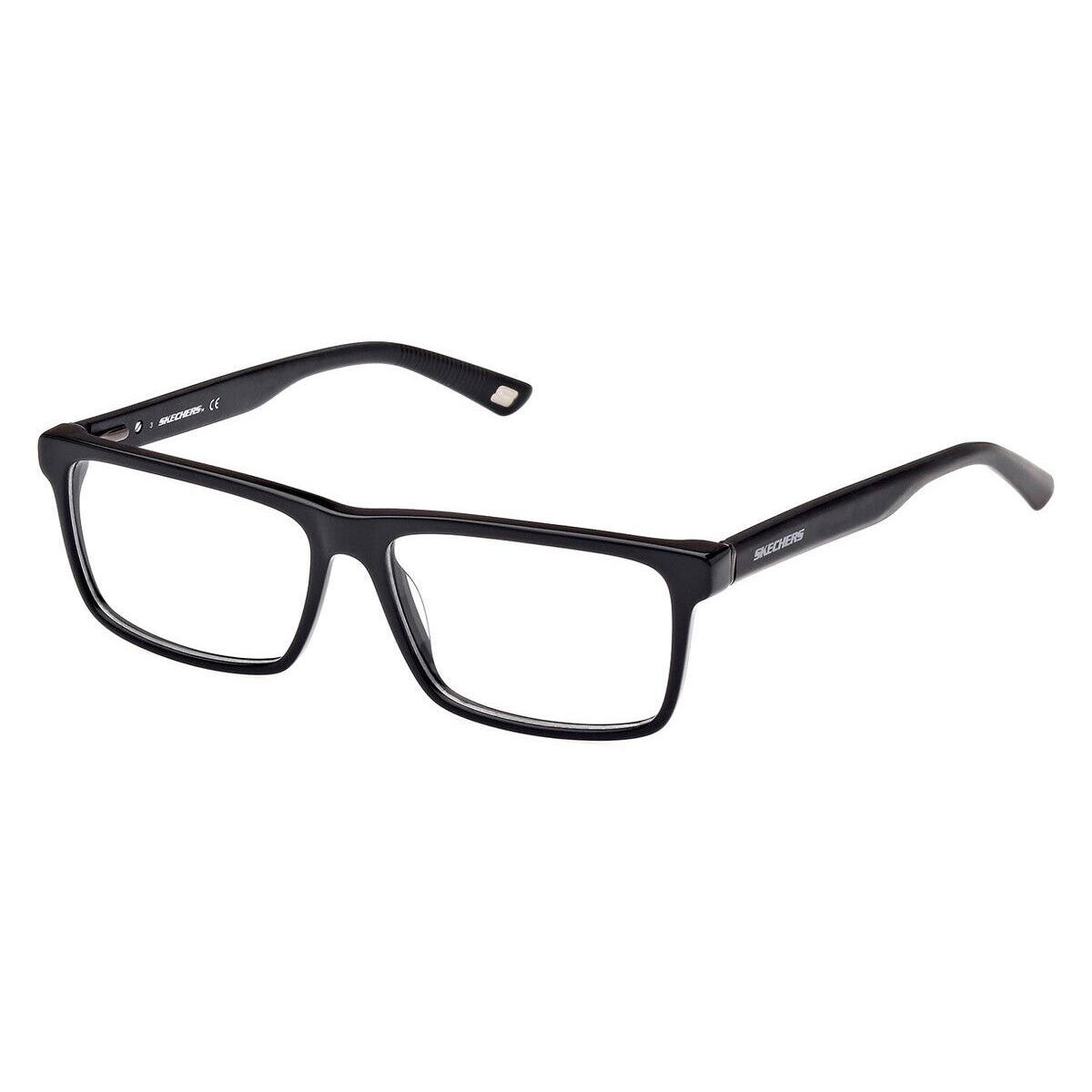 Skechers SE3343 Eyeglasses Men Shiny Black Rectangle 50mm