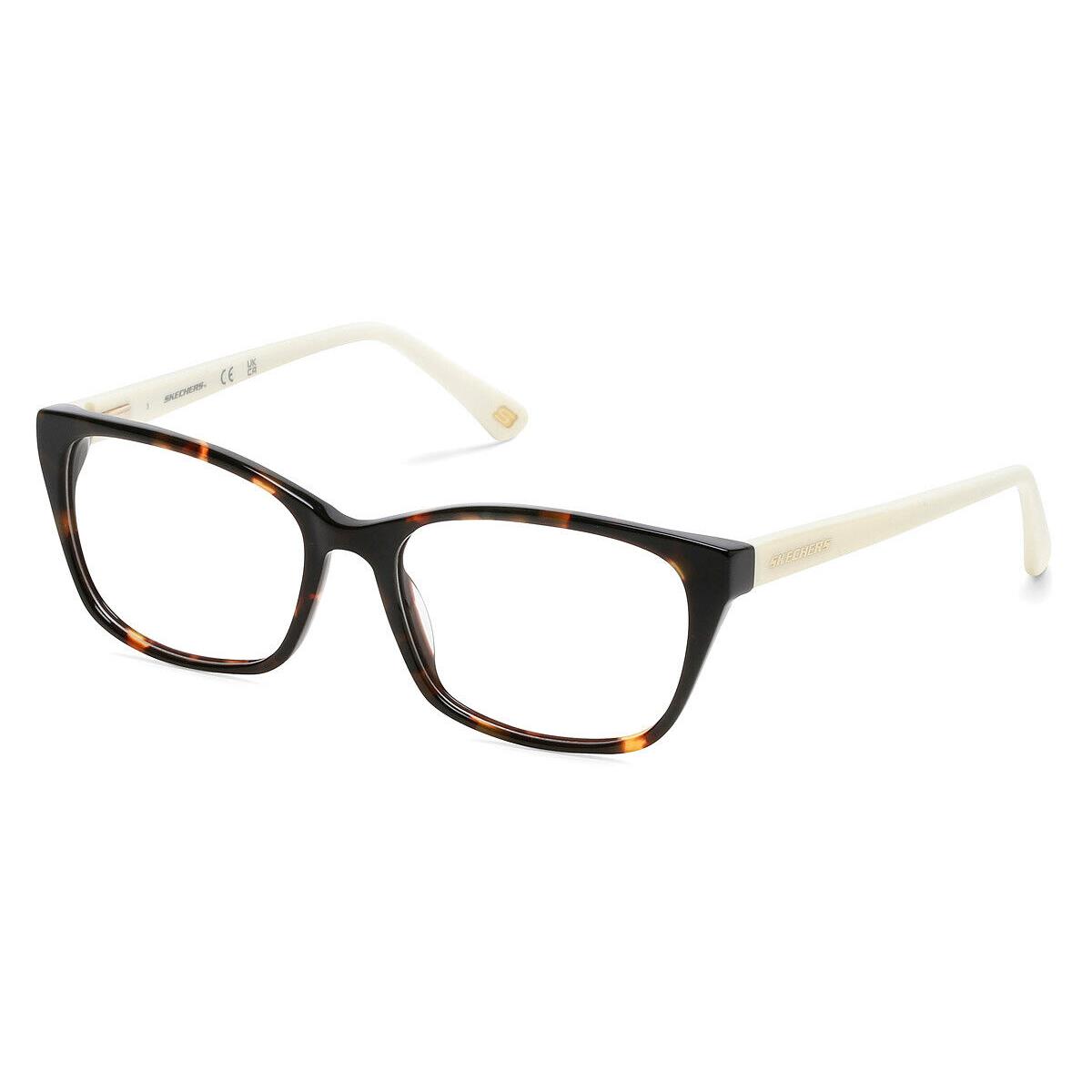 Skechers SE2210 Eyeglasses Dark Tortoise with Ivory 53mm