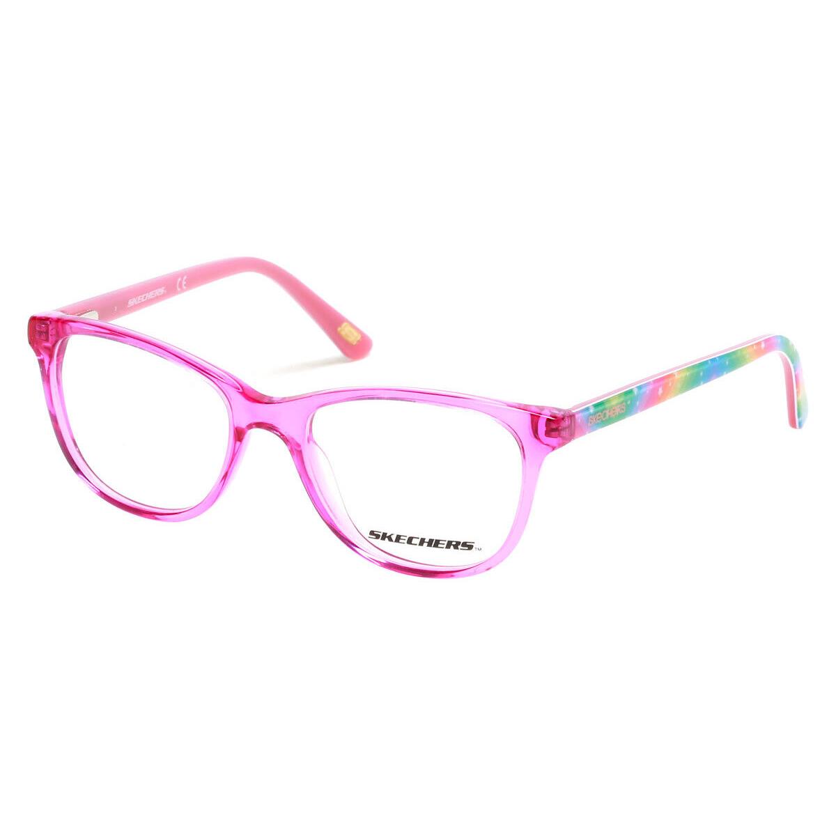 Skechers SE1631 Eyeglasses RX Kids Matte Pink Round 47mm