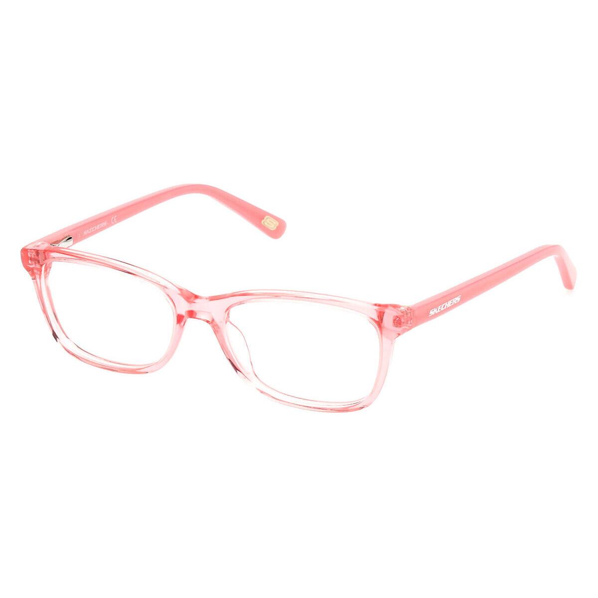 Skechers SE1669 Eyeglasses Kids Shiny Pink Rectangle 48mm