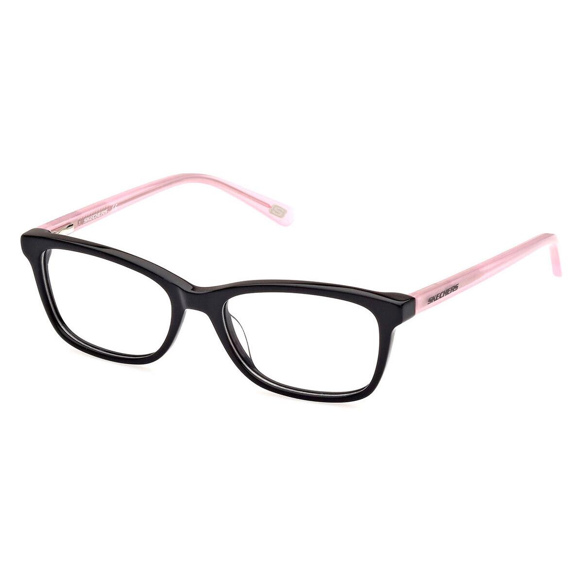 Skechers SE1669 Eyeglasses Kids Shiny Black Rectangle 48mm