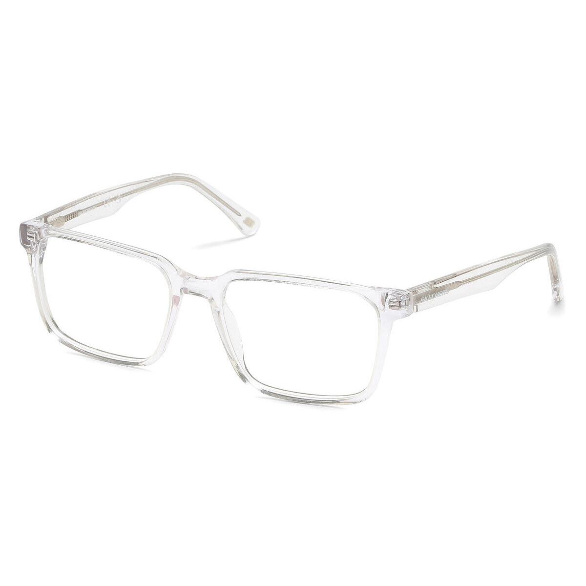 Skechers SE3353 Eyeglasses Shiny Crystal Clear Rectangle 53mm