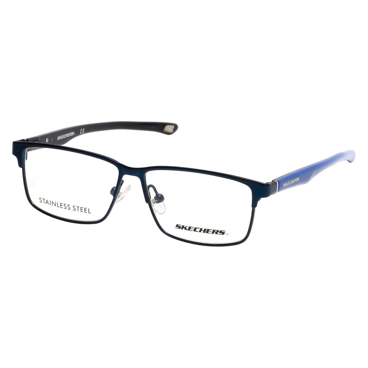 Skechers SE1889 Eyeglasses Kids Matte Blue Rectangle 49mm