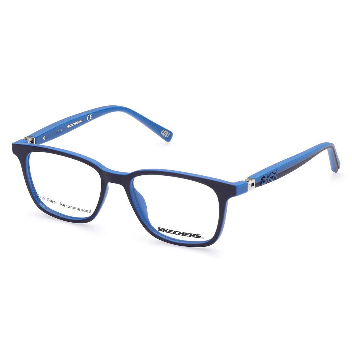 Skechers SE1174 Eyeglasses Kids Matte Blue Rectangle 46mm