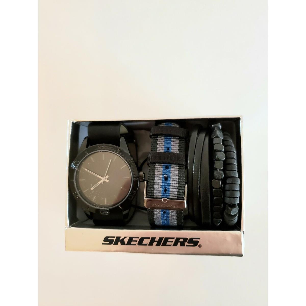 Case of 12-Skechers Mens Black 5-pc. Watch Boxed Set- SR9009