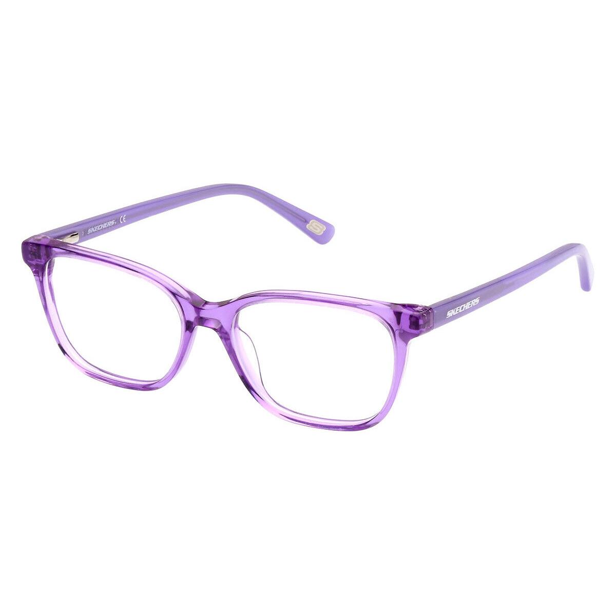 Skechers SE1670 Eyeglasses Kids Shiny Violet Square 47mm