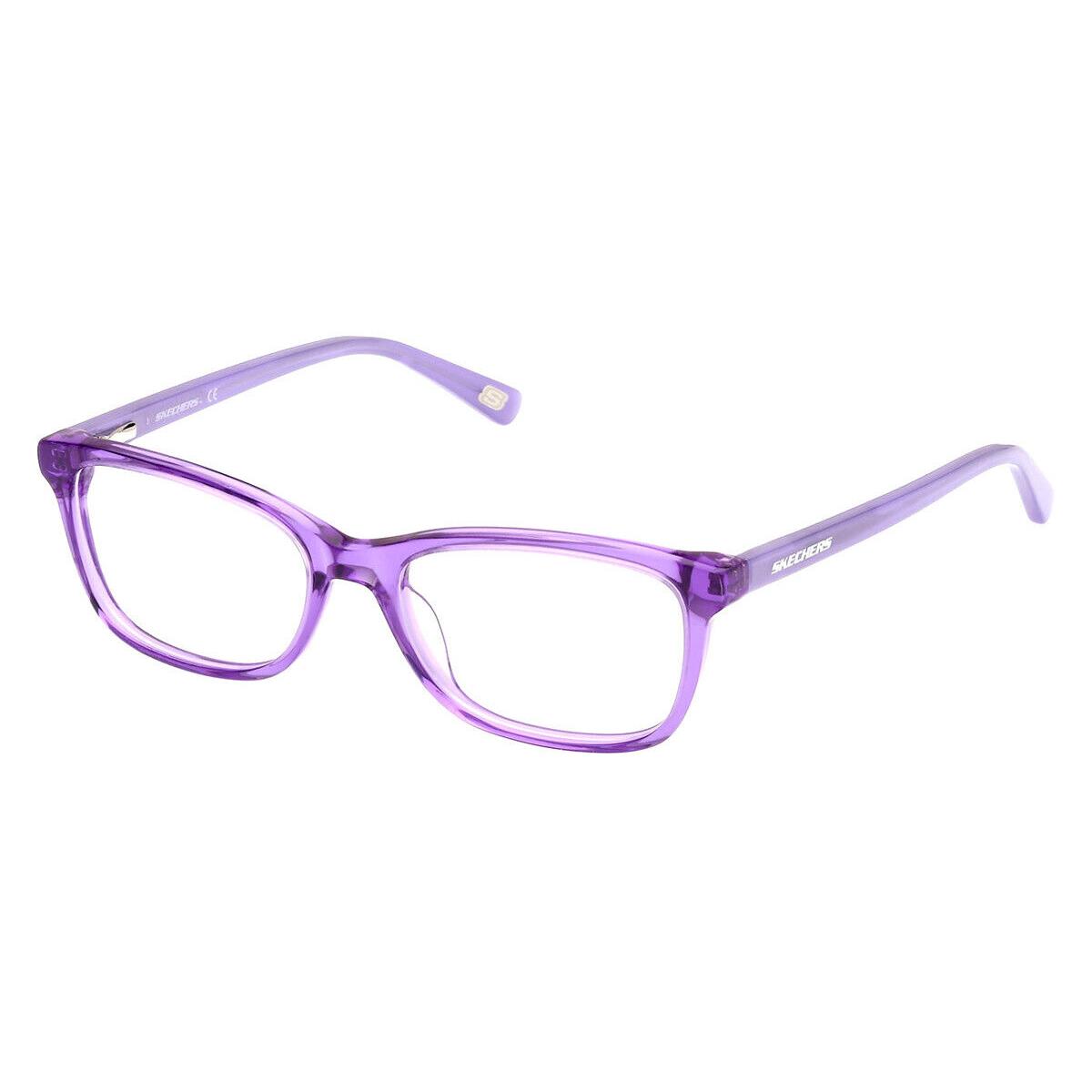 Skechers SE1669 Eyeglasses Kids Shiny Violet Rectangle 46mm