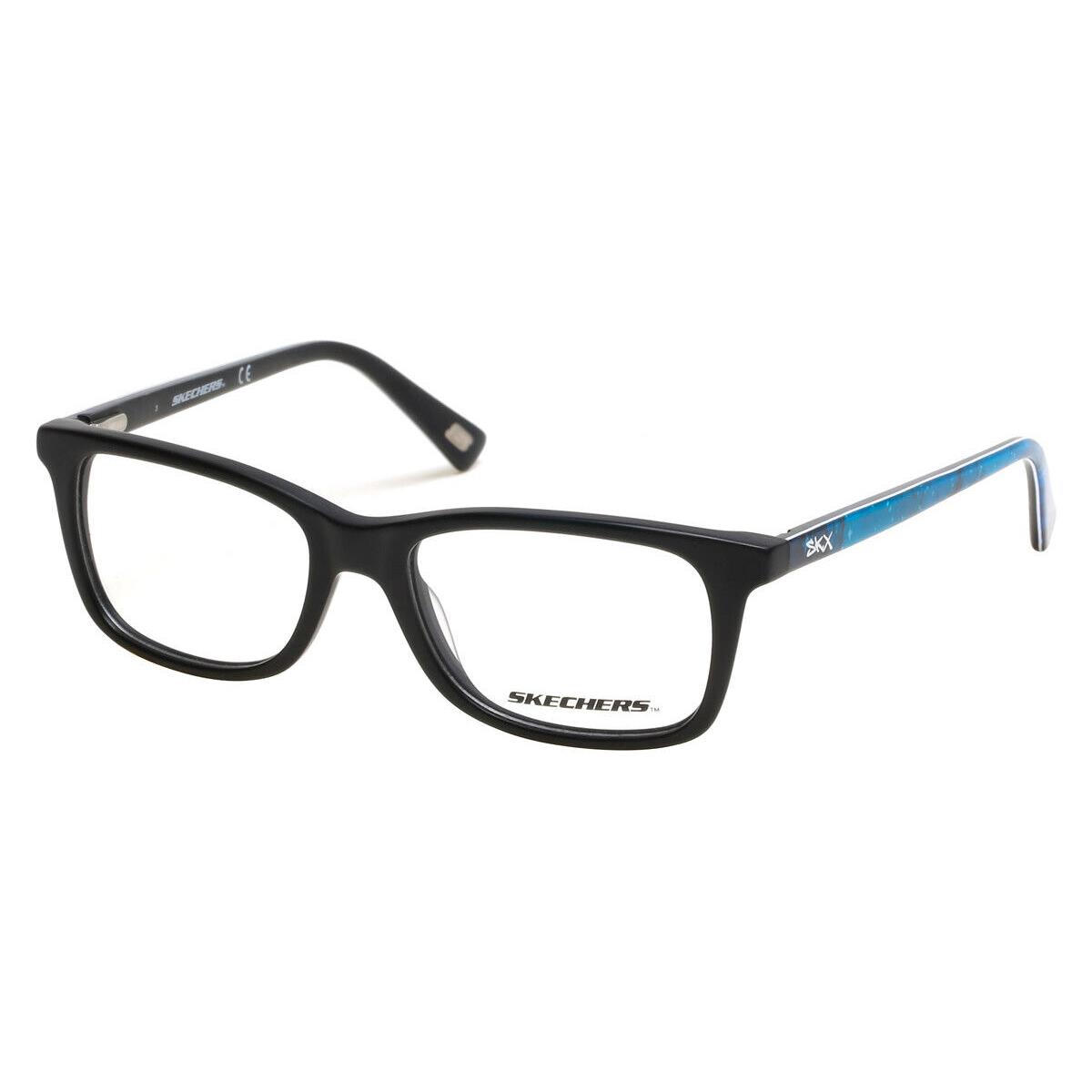 Skechers SE1168 Eyeglasses Kids Matte Black Rectangle 49mm