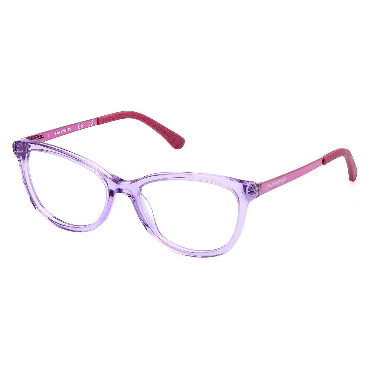 Skechers SE1685 Eyeglasses Kids Shiny Violet 49mm