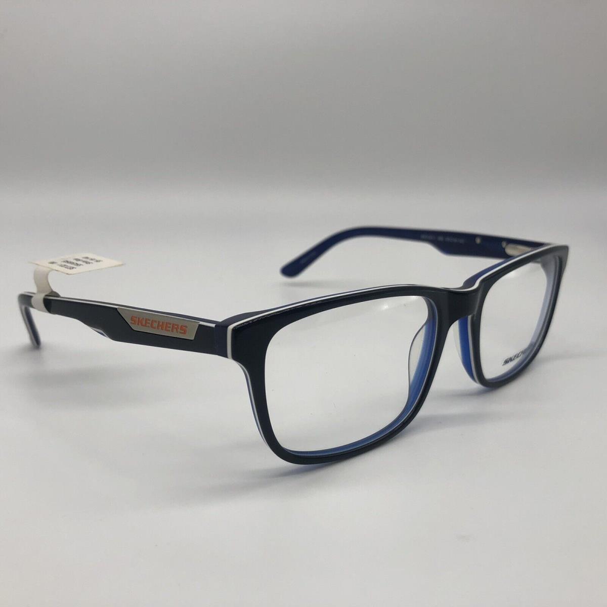 Skechers SE3132-1 090 Unisex Eyeglass Wayfarer Frames Blue Black 55-18-140