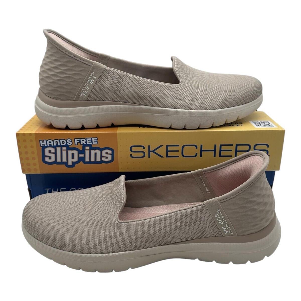 Skechers Shoes Women`s Sz 9 Taupe Beige On The Go Flex-clover Slip-on 138182 Tpe - Beige