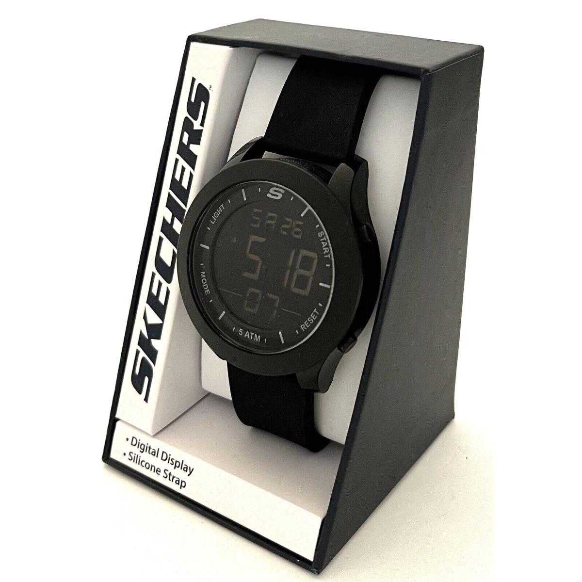 Skechers Men`s Rosencrans Black Chronograph Digital Watch SR5107W