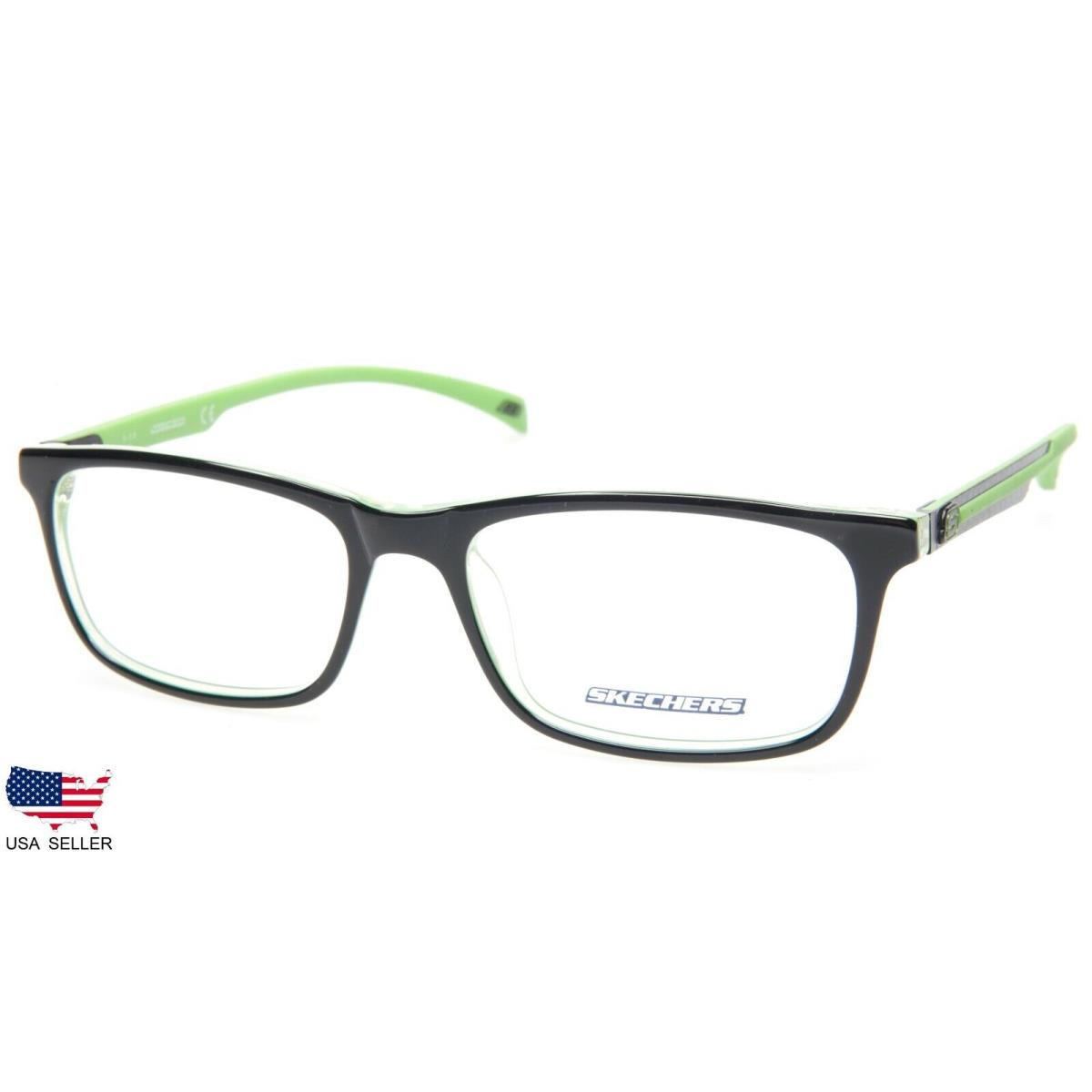 Skechers SE 3180 001 Shiny Black /green Eyeglasses Glasses 55-17-140 B34mm