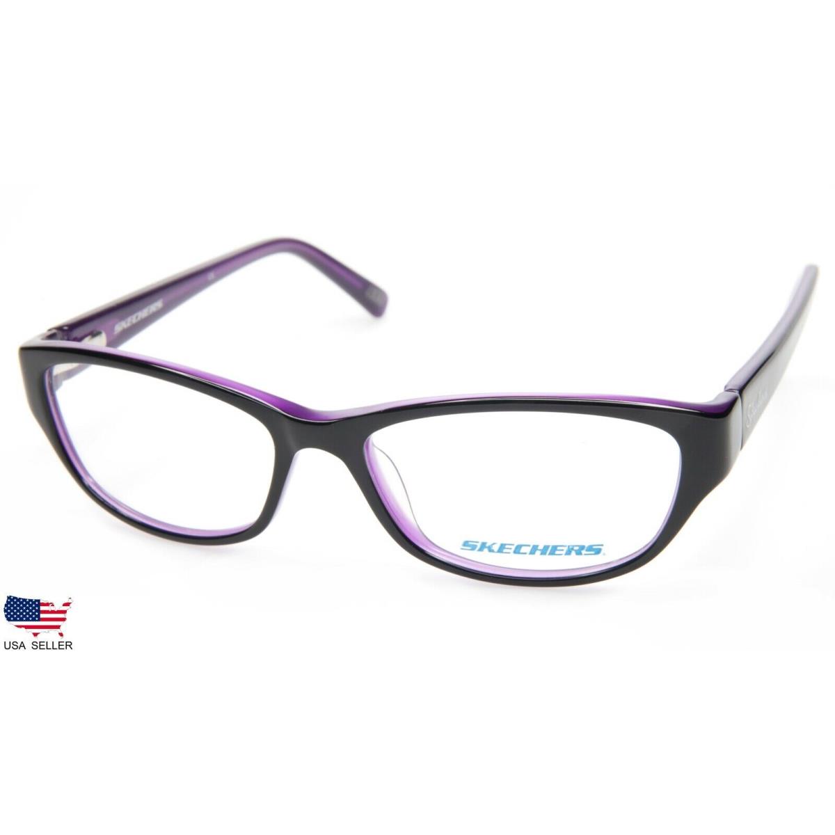 Skechers Girl`s SK 2082 Blkpur Black Purple Eyeglasses Frame 52-15-135 B31mm