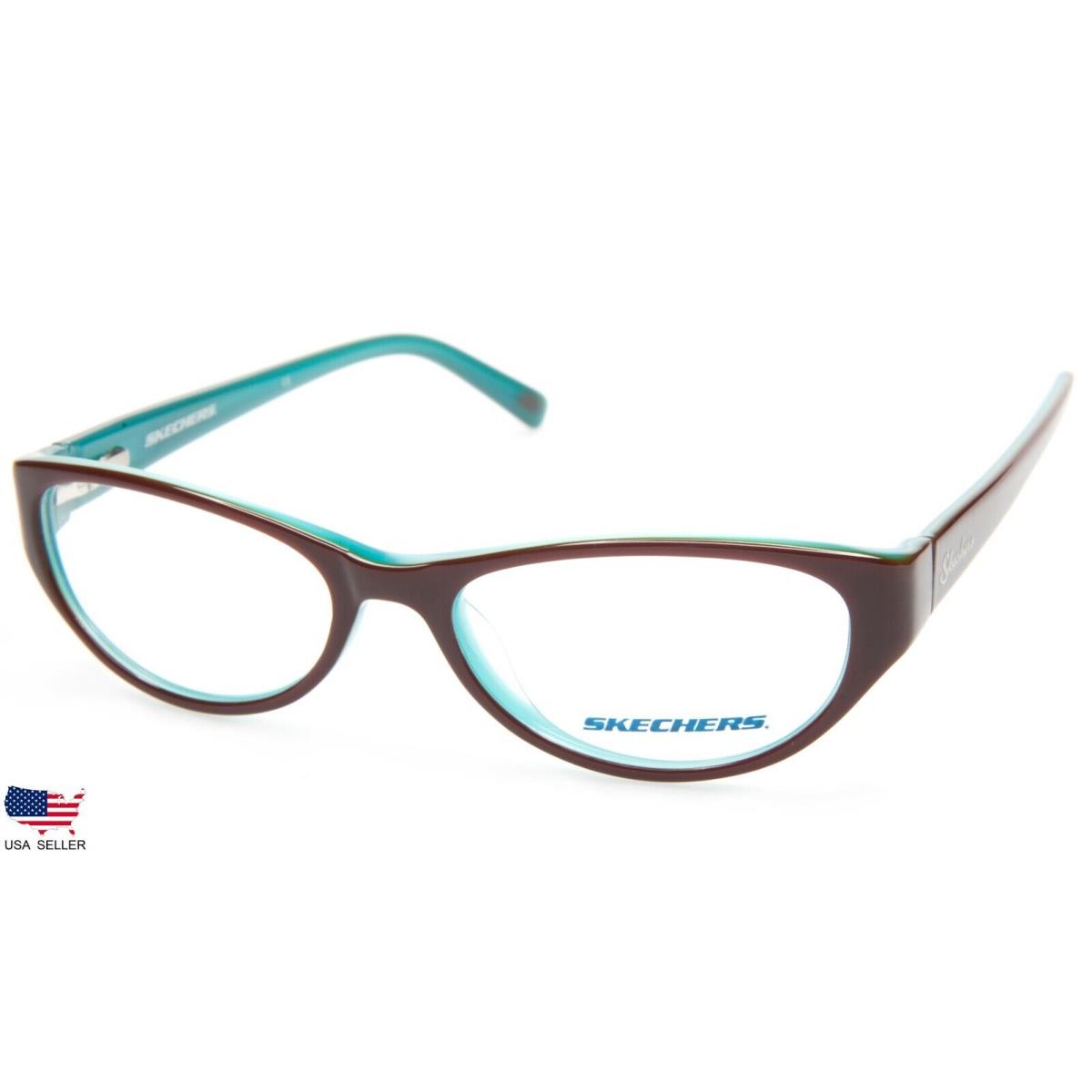 Skechers Girl`s SK 2081 Brnbl Brown /blue Eyeglasses Glasses 51-16-135 B30mm