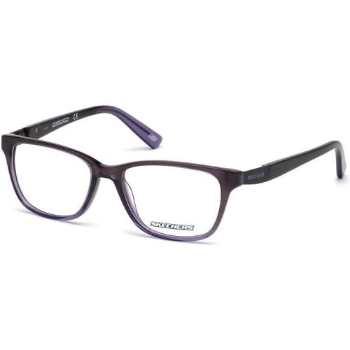 Skechers SE2133 005 Black/purple Square 52-16-140mm Full Rim Women`s Eyeglasses