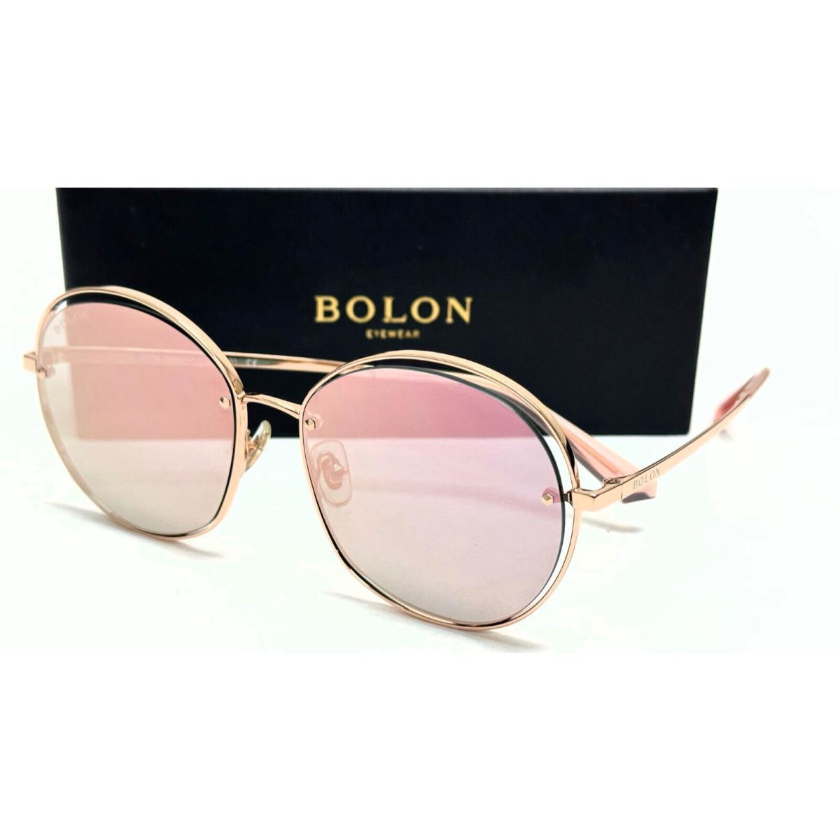 Bolon BL7086 B33 Rose Gold/pink Mirror Lens 56mm Sunglasses