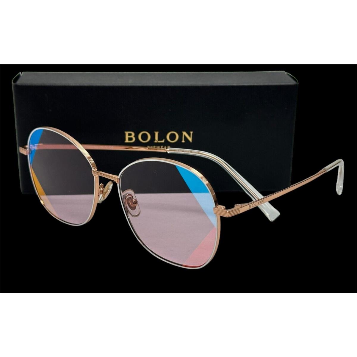 Bolon Sunglasses Beverly BL 7056 B91 56 Rose Gold White Pink