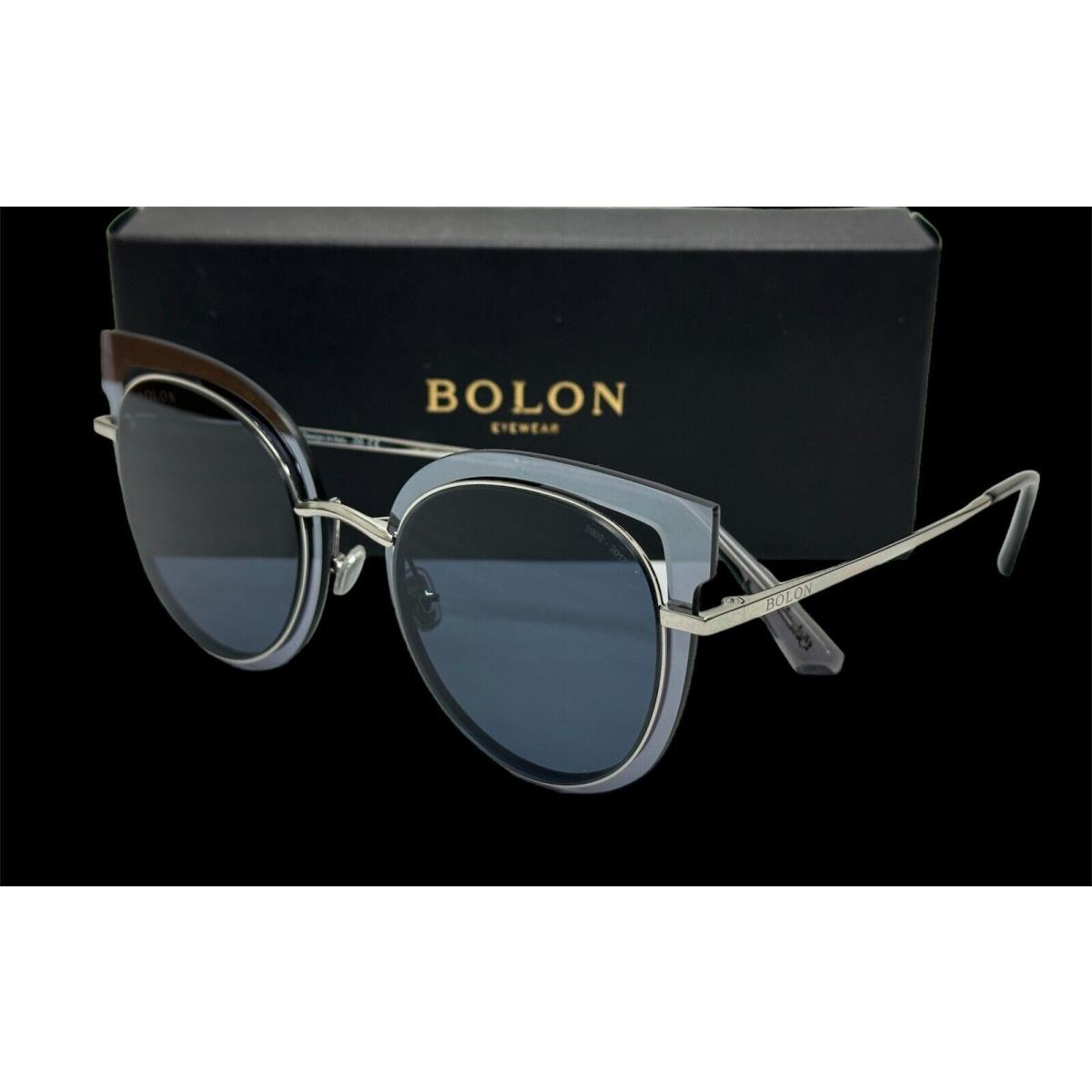 Bolon Cat Eye Sunglasses Bella BL 7013 A11 52 Dark Silver Purple