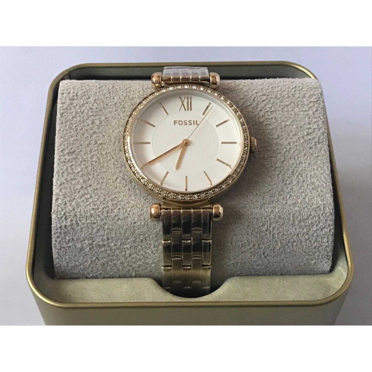 Fossil Women`s BQ3498 Tillie Three-hand Gold-tone Stainless Steel Watch