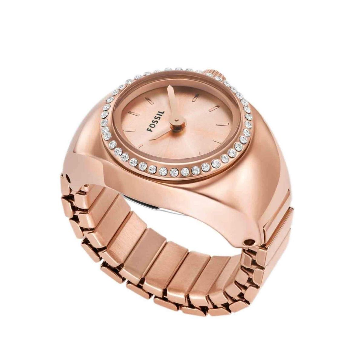 Fossil Watch Ring Rose Gold SS