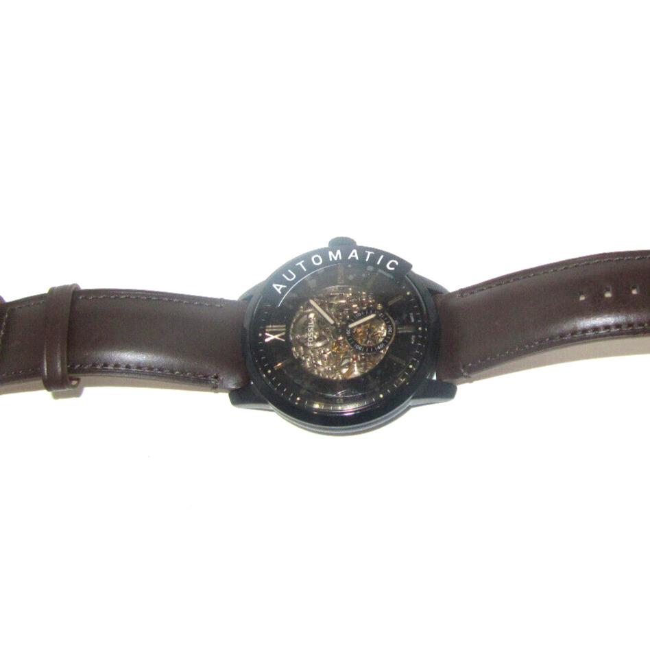 Fossil Men`s Townsmen ME3155 Automatic Watch Dark Brown Leather Band