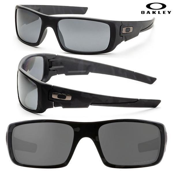 Oakley Crankshaft Sunglasses Shadow Camo Frame Black Iridium Polarized