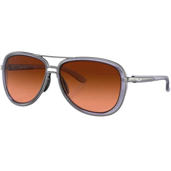 Oakley Sunglasses Split Time OO4129-26 Matte Trans Lilac Prizm Brown Lens
