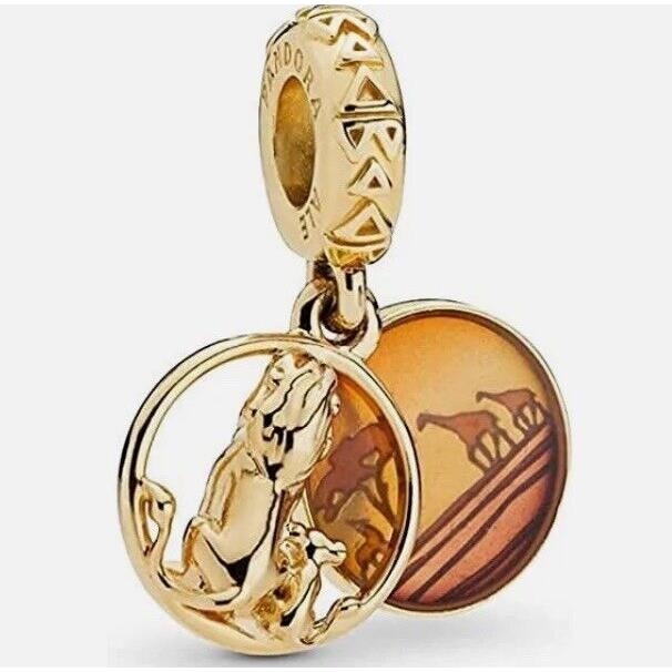 Pandora Shine Disney Simba and Mufasa Lion King Dangle 768262ENMX