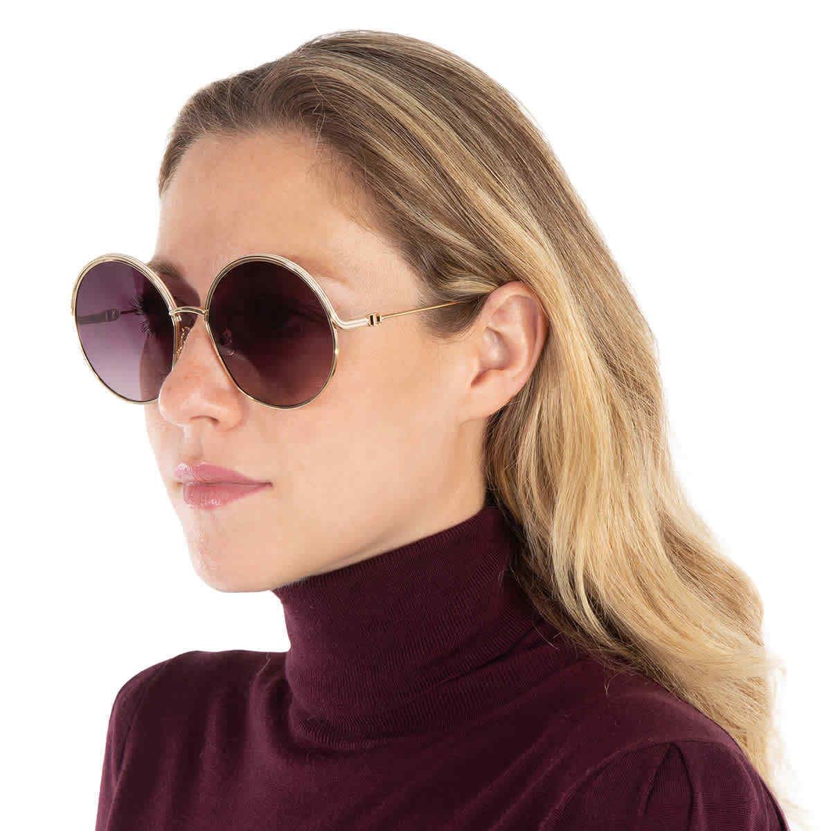 Dior Bordeaux Round Ladies Sunglasses Everdior R1U B0D1 CD4025UN 10T 61