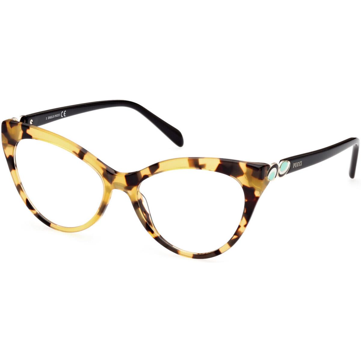 Emilio Pucci EP 5196 EP5196 Shiny Tokyo Tortiose Shiny Black 055 Eyeglasses