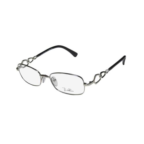 Emilio Pucci 2124 Popular Design Eyeglass Frame/glasses/eyewear From Italy Shiny Silver / Black