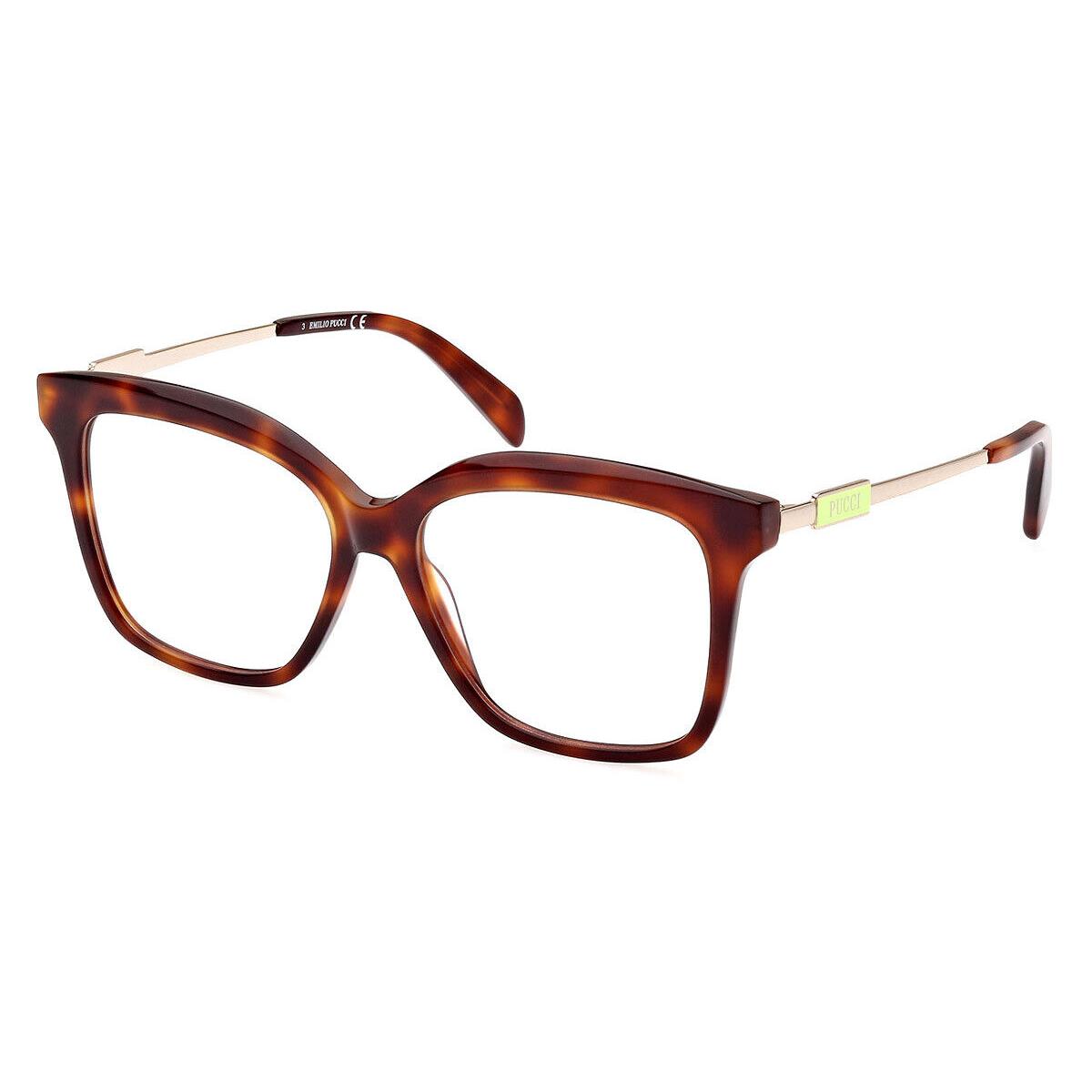 Emilio Pucci EP5212 Eyeglasses Shiny Blonde Havana 54mm