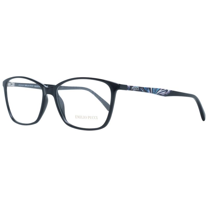 Emilio Pucci EP5009 001 Black Rectangle 54-14-135mm Full Rim Women`s Eyeglasses