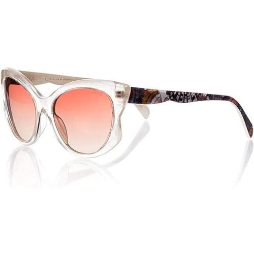 Emilio Pucci EP49 25Z Beige Clear Cat Eye Orange Gradient 58-18-140mm Sunglasses