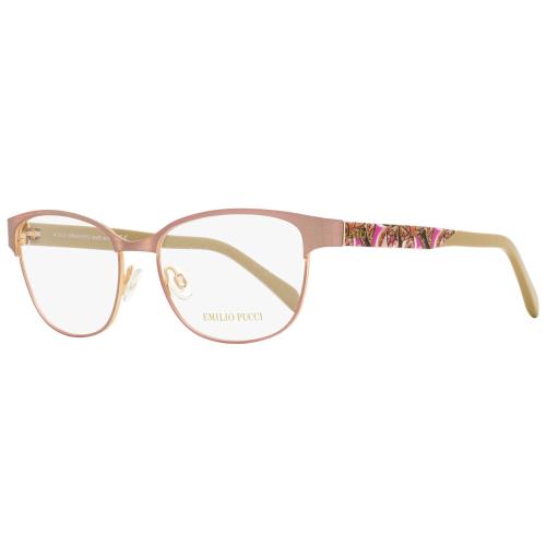 Emilio Pucci Oval Eyeglasses EP5016 074 Pink/powder Pink 53mm 5016 - Pink/Powder Pink, Frame: Pink/Powder Pink, Lens: Clear