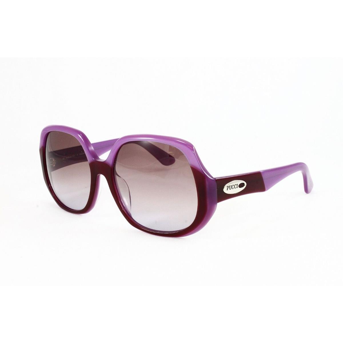 Emilio Pucci Sunglasses Women`s EP609S 506 Plum Rose 57mm Brown Gradient Lens