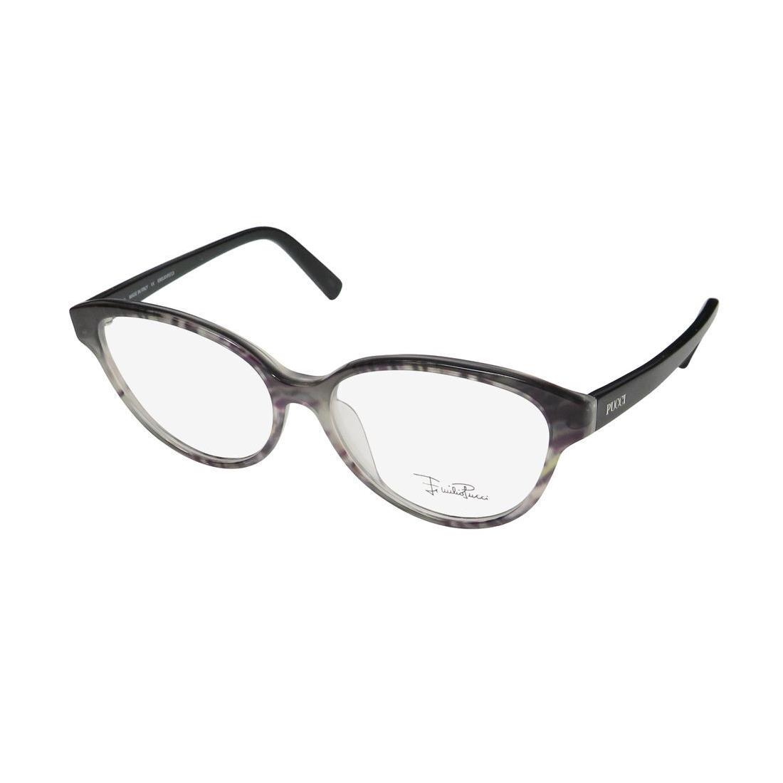 Emilio Pucci 2688 Eyewear Cat Eye 52-15-135 Plastic 037 Full-rim Black Italy