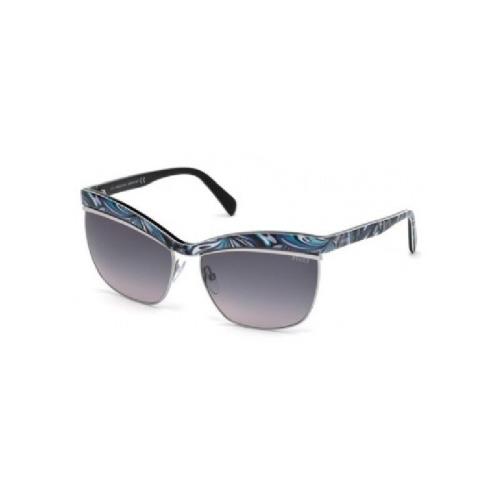 Emilio Pucci Sunglasses EP 9 05B Black Print / Gradient Smoke 61 mm EP0009