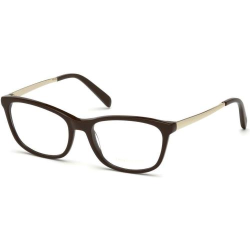 Emilio Pucci EP 5068 048 Brown Gold Cat Eye Plastic Eyeglasses Frame 54-17-135