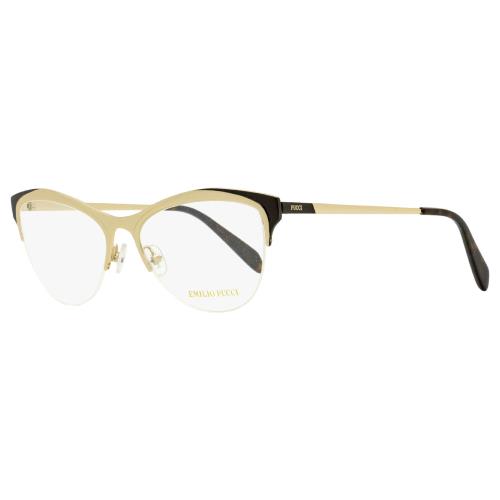 Emilio Pucci Oval Eyeglasses EP5073 028 Gold/white 53mm 5073