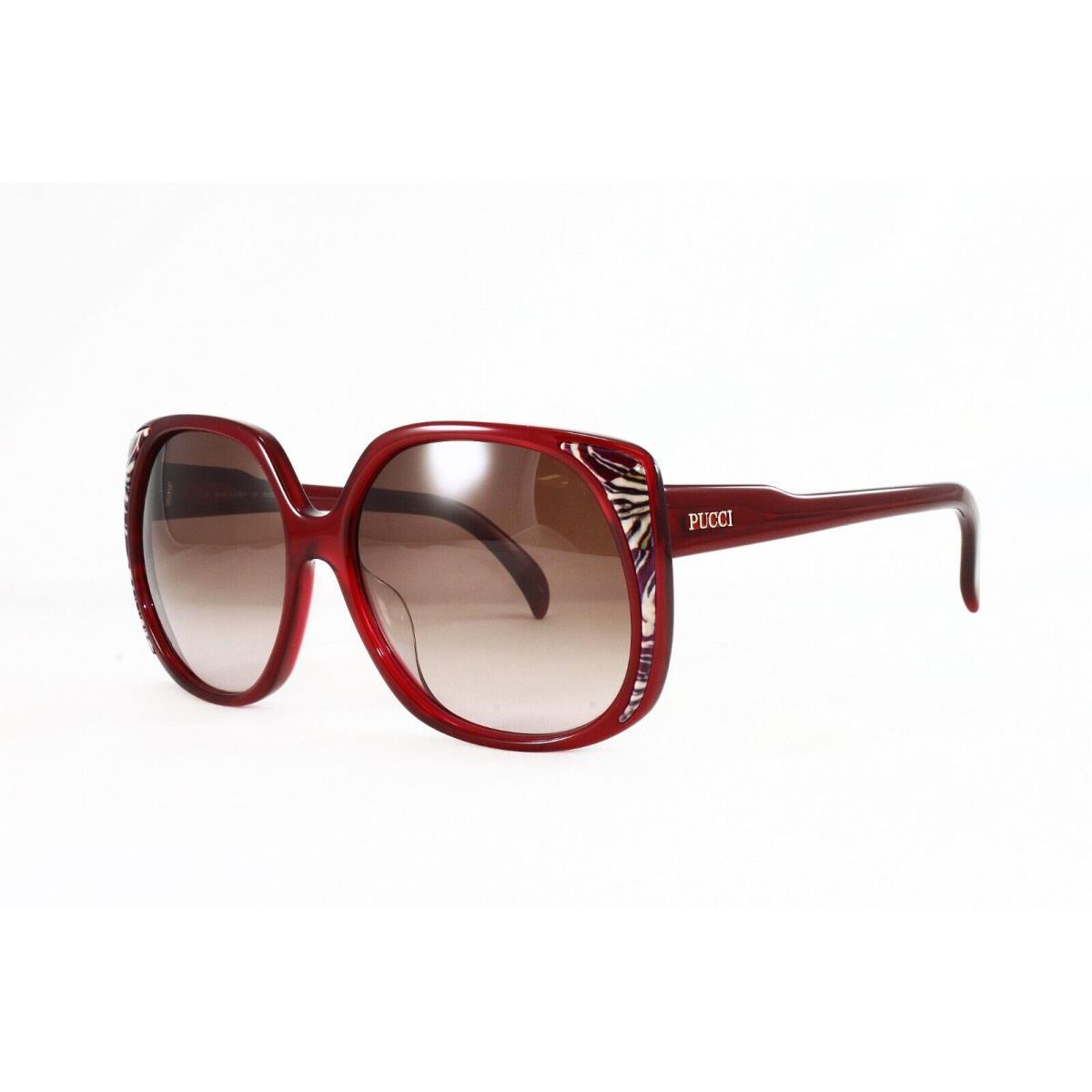 Emilio Pucci Sunglasses Women`s Fashion EP690S 628 Strawberry 58mm Brown Lens