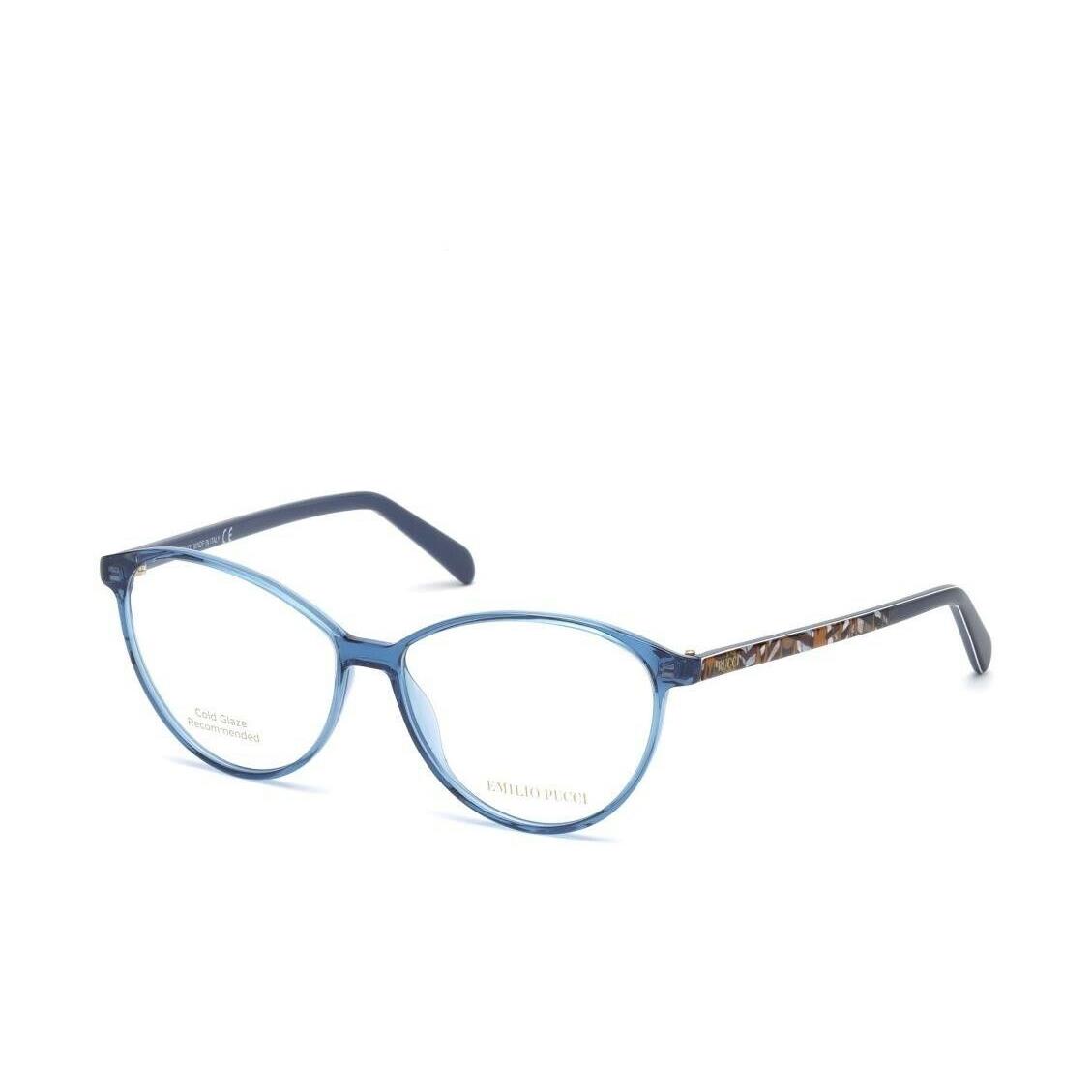 Emilio Pucci EP 5047 Light Blue 090 Plastic Cat Eye Eyeglasses Frame 54-13-140